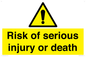 WV13143: Risk of serious injury or death