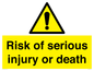 WV13143: Risk of serious injury or death