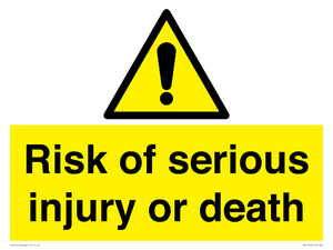 WV13143: Risk of serious injury or death