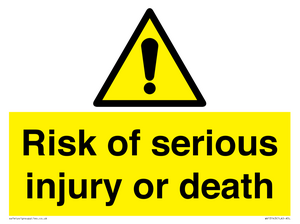 WV13143: Risk of serious injury or death
