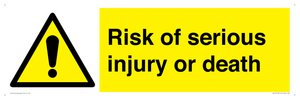 WV13143: Risk of serious injury or death