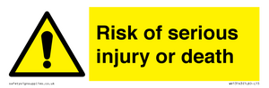WV13143: Risk of serious injury or death