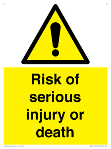 WV13143: Risk of serious injury or death