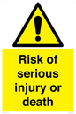 WV13143: Risk of serious injury or death
