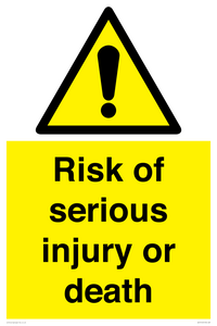 WV13143: Risk of serious injury or death