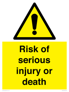 WV13143: Risk of serious injury or death