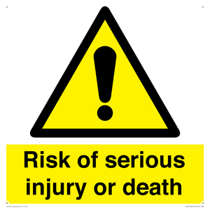 WV13143: Risk of serious injury or death
