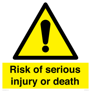 WV13143: Risk of serious injury or death