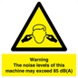 WV13222: Warning The noise levels of this machine may exceed 85 dB(A)