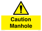WV13228: Caution Manhole