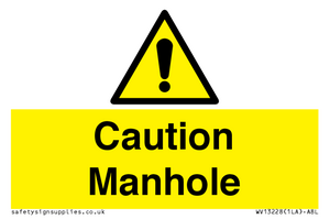 WV13228: Caution Manhole