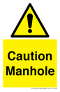 WV13228: Caution Manhole
