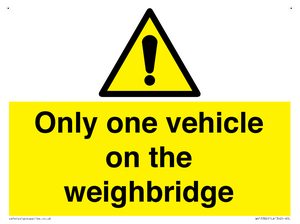 WV13382: Only one vehicle on weighbridge