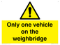WV13382: Only one vehicle on weighbridge