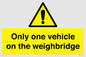 WV13382: Only one vehicle on weighbridge