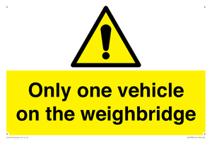 WV13382: Only one vehicle on weighbridge