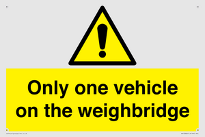 WV13382: Only one vehicle on weighbridge