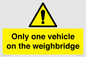 WV13382: Only one vehicle on weighbridge