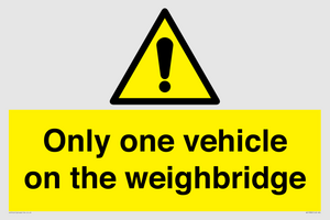 WV13382: Only one vehicle on weighbridge