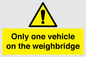 WV13382: Only one vehicle on weighbridge