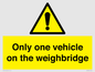 WV13382: Only one vehicle on weighbridge