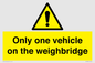 WV13382: Only one vehicle on weighbridge