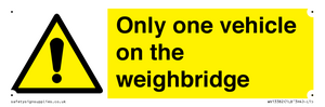 WV13382: Only one vehicle on weighbridge
