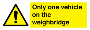 WV13382: Only one vehicle on weighbridge