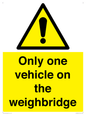 WV13382: Only one vehicle on weighbridge