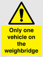 WV13382: Only one vehicle on weighbridge