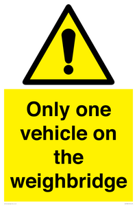 WV13382: Only one vehicle on weighbridge