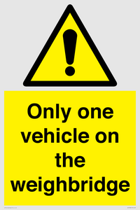 WV13382: Only one vehicle on weighbridge