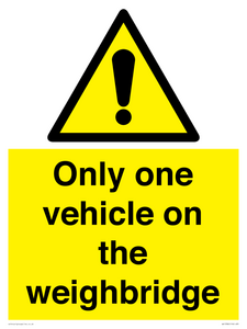 WV13382: Only one vehicle on weighbridge