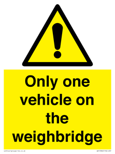 WV13382: Only one vehicle on weighbridge
