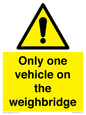 WV13382: Only one vehicle on weighbridge