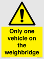 WV13382: Only one vehicle on weighbridge