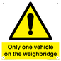 WV13382: Only one vehicle on weighbridge