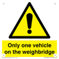 WV13382: Only one vehicle on weighbridge