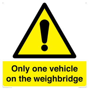 WV13382: Only one vehicle on weighbridge