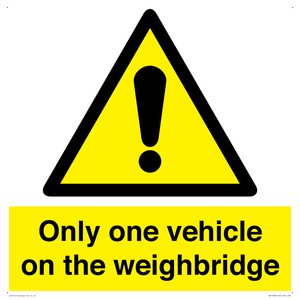 WV13382: Only one vehicle on weighbridge