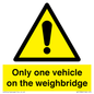 WV13382: Only one vehicle on weighbridge