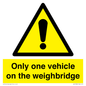 WV13382: Only one vehicle on weighbridge