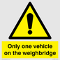 WV13382: Only one vehicle on weighbridge