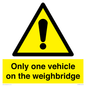 WV13382: Only one vehicle on weighbridge