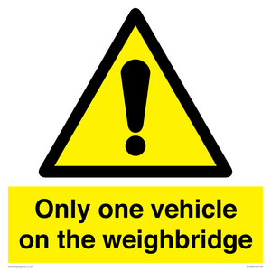 WV13382: Only one vehicle on weighbridge