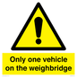 WV13382: Only one vehicle on weighbridge