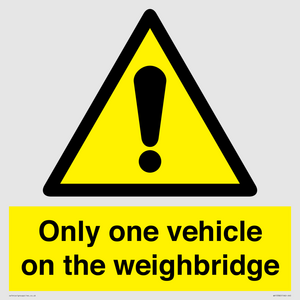 WV13382: Only one vehicle on weighbridge