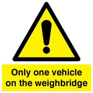 WV13382: Only one vehicle on weighbridge