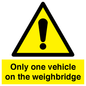 WV13382: Only one vehicle on weighbridge