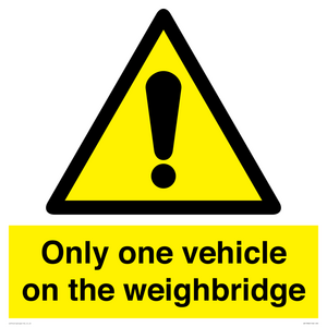 WV13382: Only one vehicle on weighbridge